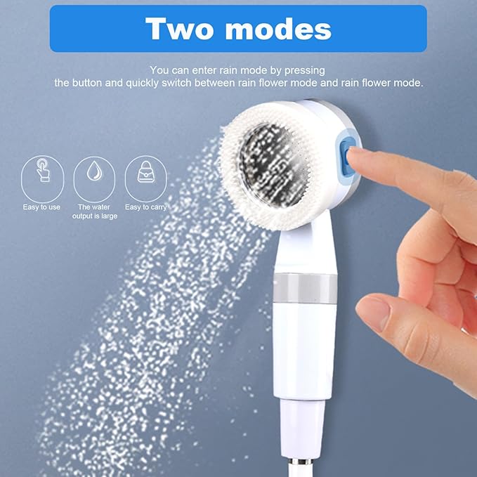 Portable Camping Shower 2 Levels Electric USB Portable Shower Waterproof Outdoor for Camping Hiking Travel Car Washing Pet Cleaning USB Pump
