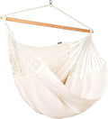 La Siesta® - XL King Habana Cotton Hanging Hammock Chair Indoor Outdoor Hammock Swing Chair Boho Hanging Chair Bedroom Patio Max 355 Lbs Latte