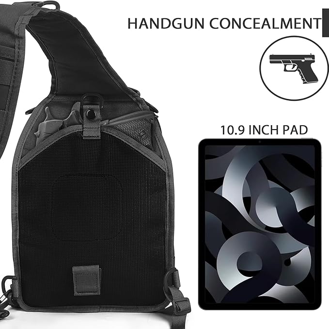 HAOMUK Tactical Sling Bag Backpack Military Rover Shoulder Sling Pack Small EDC Crossbody Chest Bag for Men