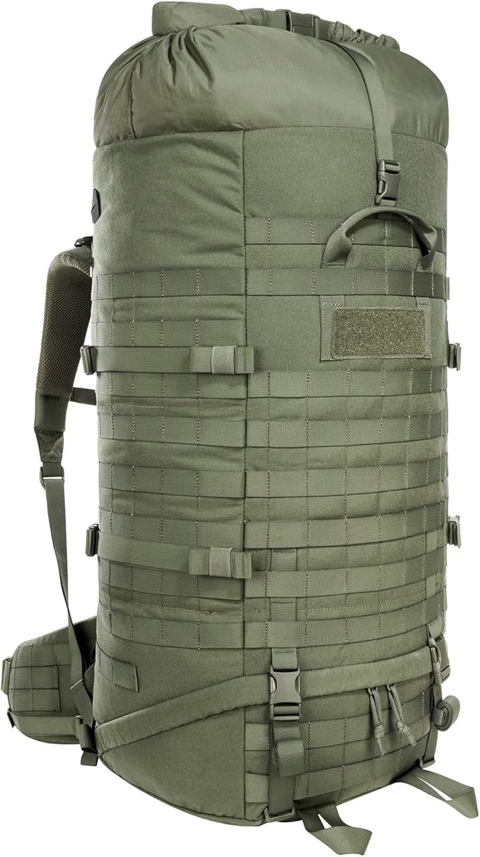 Tasmanian Tiger Base Pack 75 Liters Tactical Backpack Expandable MOLLE Padded Carrying System Hydration Compatible Coyote