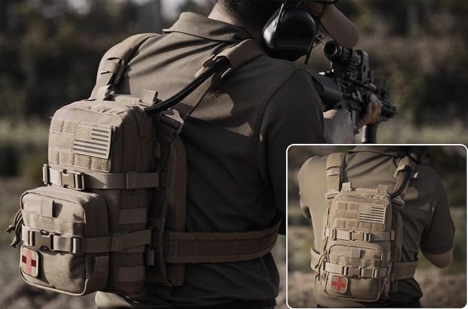 Tactical Small MOLLE Hydration Pack Outdoor Water Bladder Carrier Pack for Vest Backpack(Multicolor)