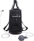 WILD HEART Camping Shower 5.8 Gallons/22L Portable Camp Shower Bag with Upgraded Screw Lid Water Level Window Pressure Foot Pump and Handy Nozzle Solar Shower for Beach Camping Hiking Trip
