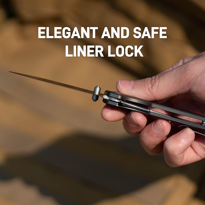 CJRB Kain Pocket Knife 2.95'' AR-RPM9 Steel Blade Aluminum Handle Small EDC Knife with Pocket Clip for Camping Hiking Survival Designed by Sanford Owen(J1956)