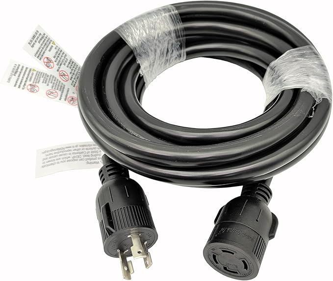 Parkworld NEMA L5-30P Male to L14-30R Generator to Transfer Switch Adapter for Home Back Power Transfer Switch or House Panel (20FT)