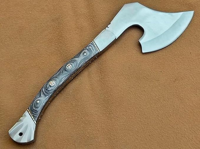Custom Hand Craft Tactical Tomahawk Axe Sharp Edge Viking Bearded Camping Handmade Axe D2 Steel Hunting Axe