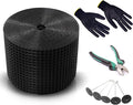 Solar Panel Bird Guard8in x100ft Critter Guard for Solar Panels with 80pcs Fastener ClipsPVC Coated Critter Guard with Gloves and Pliers1/2in Pigeon Solar Panel Mesh for Bird Proofing