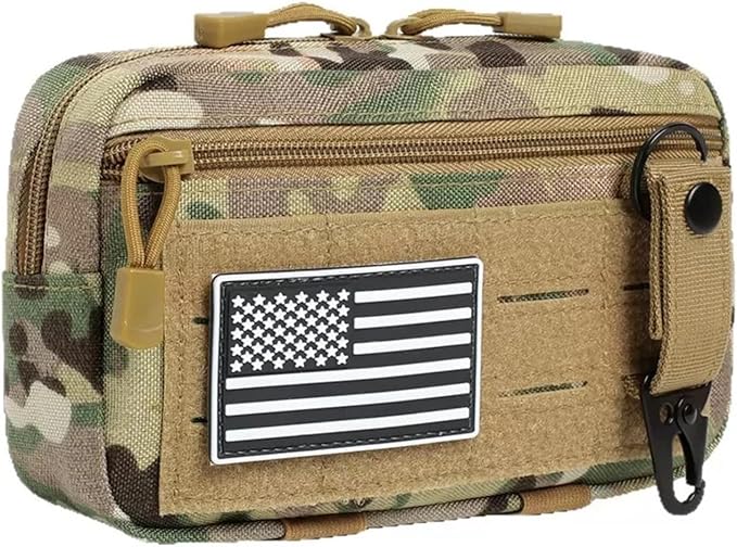Tactical Molle Pouches Tactical Admin Pouch Compact Utility Gadget Gear Pouch with Cheychain