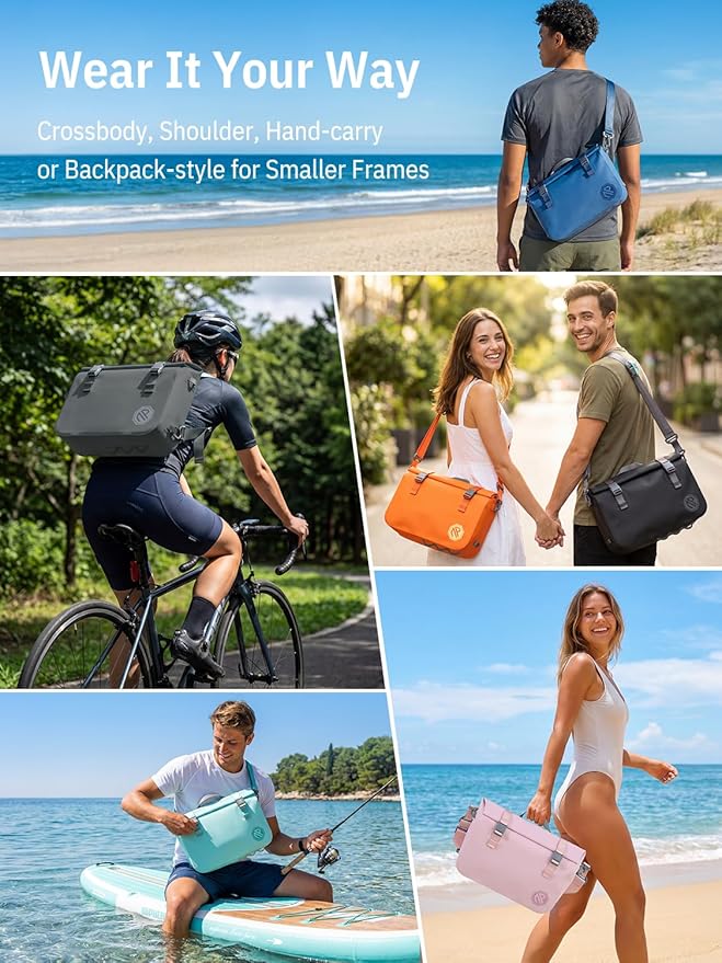 niphean IPX7 Waterproof Dry Bag with Magnetic One-Hand Closure 7.5L Sling Crossbody Bag for Men Women Dry Bags Waterproof Backpack for Paddleboarding Kayaking Beach Boating Camping and Daily