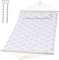 SUNCREAT Replacement Hammock for Stand 475 lbs Capacity Two Person Backyard Hammock for Outside Gray Cloud