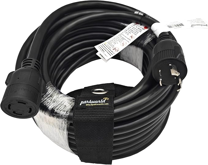 Parkworld NEMA L5-30P Male to L14-30R Generator to Transfer Switch Adapter for Home Back Power Transfer Switch or House Panel (36FT)