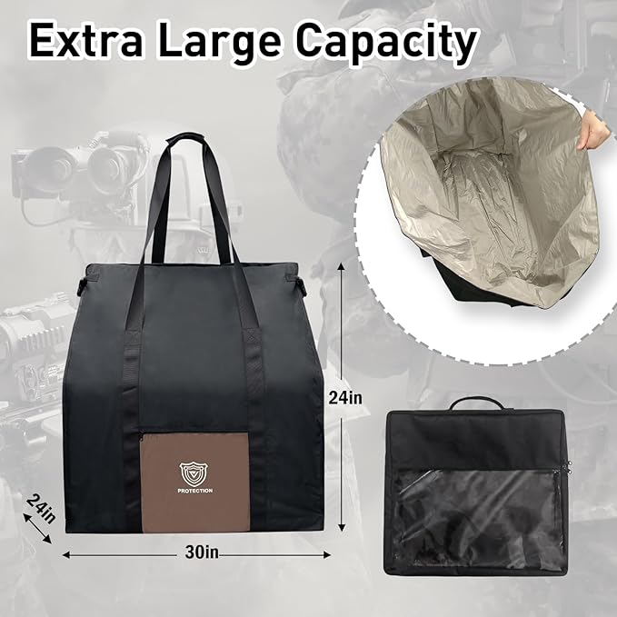 Faraday Bag for Large Generators and Electronics Military-Grade RF Shielding For Computer TowersMobile Devices EMP Protection Signal Isolation Anti-tracking Data Privacy