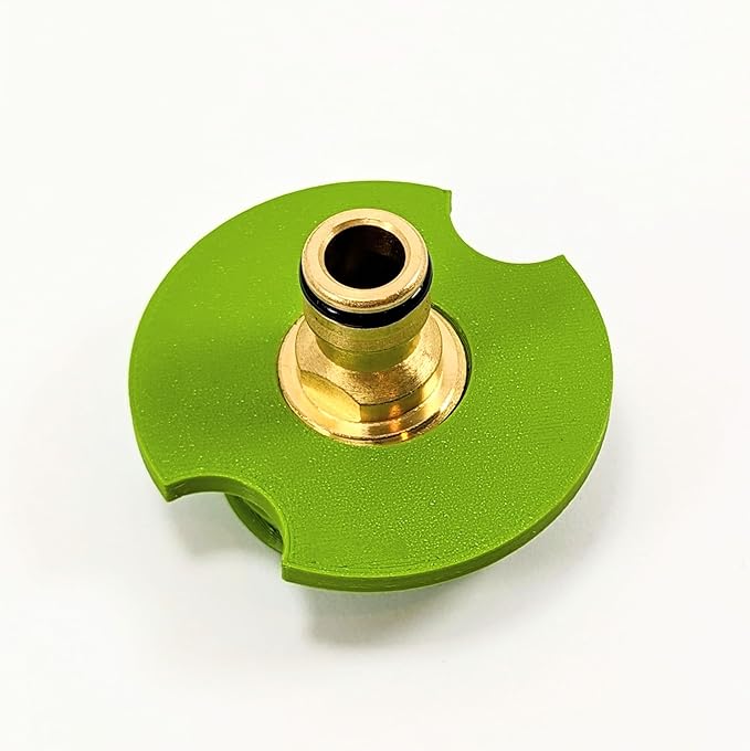 3D Cabin Camper Motorhome Water Tank Filler Cap Hose Connector : Fits Continental Screw Type : White Adapter Green