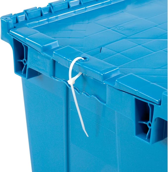 Global Industrial Distribution Container With Hinged Lid 21-7/8x15-1/4x17-1/4 Blue