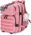 Lovelinks21 25L Tactical Backpack for Men and Women Military Backpack Small Assault Pack Molle Backpack Bug Out Bag Travel Rucksack Daypack (Pink)