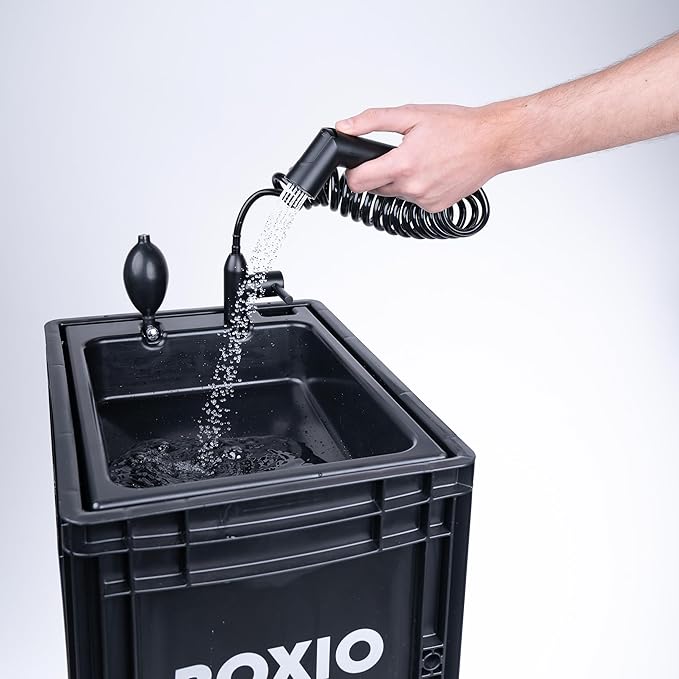 BOXIO - SHOWER : Camping Shower Accessories - Must have for Camper Survival Beach and Outdoor Enthusiasts. Stay Clean and Comfortable with our camping gear outdoor shower head dog bath attachment