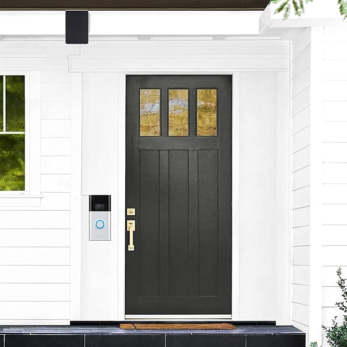 Solar Charge Compatible with Ring Battery Doorbell with a USB-C Power Connector.Ring Solar Charger for Battery Doorbell（White）