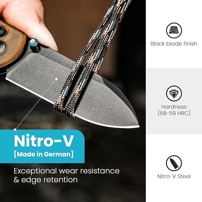 Kizer Drop Bear EDC Pocket Knife 2.98” Nitro-V Steel Blade PEI Handle Folding Knife with Thumb Stud Opener Clutch Lock Knife for Men Women Gift V3619A2