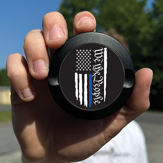 We The People Blue Line American Flag Metal Container and Holder for Zyn