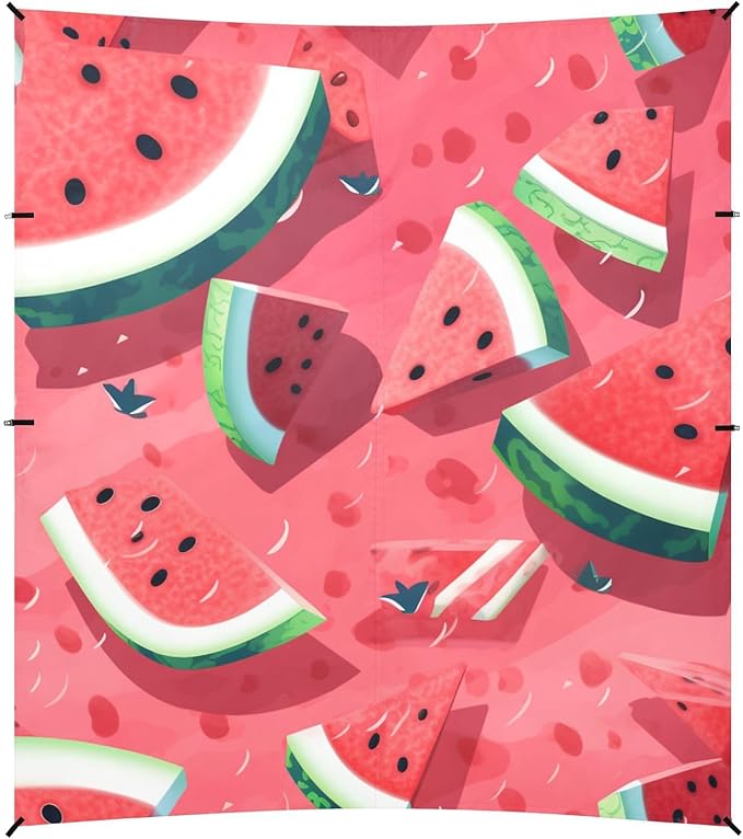 ALAZA Red Tasty Watermelons Slices Beach Tent Sun Shelter Portable Canopy Sunshade for Outdoor Camping Picnics Backyard Fun 10x9 ft