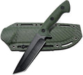 10 Fixed Blade Survival Knife with ABS Sheath - High Hardness Stainless Steel Tanto Blade Outdoor Utility Tool for Camping Hiking &amp Bushcraft - Ergonomic Lightweight Gear Black/Green (green)