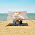 ALAZA Cute Rabbit Bunny Beach Tent Sun Shelter UPF50+ Protection Beach Shade Canopy w/ 4 Sandbags for Outdoor Camping Fishing Backyard Fun Picnic 10x9 ft