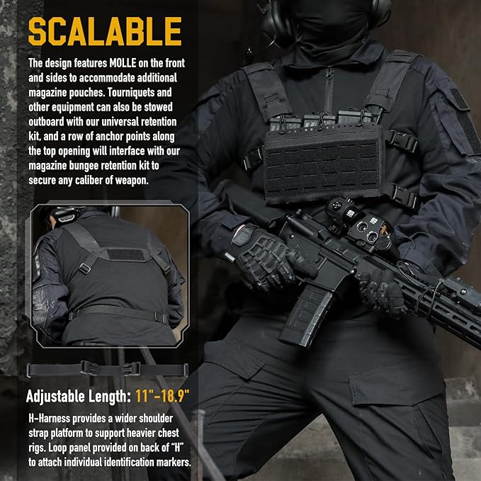 WYNEX Tactical Pouches Chest Pack Modular with Triple Magazine Insert Molle Chest Rig Carrier