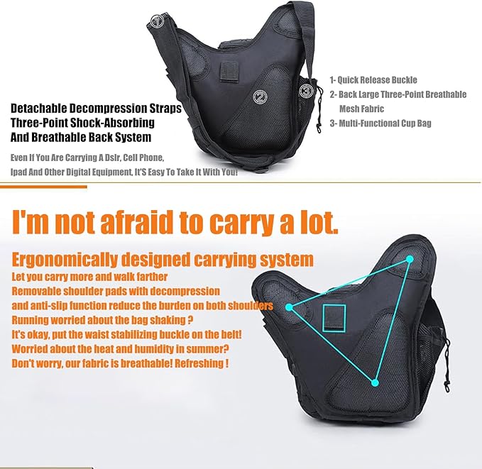 Travel Crossbody Sling Bags Concealed CarryLightweight Anti Theft Backpack Safe CCW Hidden Gear Storage Bag - Triangular Backpack Design For Range Travel Hiking Outdoor Sports ( Color : Khaki )