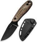 Kizer Hare Fixed Blade Knife with Sheath 3.14 D2 Steel Blade EDC Hunting Knife with Burlap Micarta and Black G10 Handle Small Survival Knives Outdoor Camping Knives for Men Women 1077M3