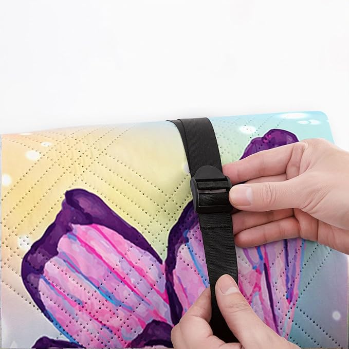 Outdoor Picnic BlanketPortable Ultrasonic Waterproof Picnic MatColorful Butterfly Printed Camping Beach Mat for Sand and Wet Grass Hiking (Butterfly S)