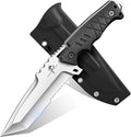 Purple Dragon Tanto Knife with Sheath - Fixed Blade Knife with D2 Steel Blade and G10 Handle - Camping Knives for Bushcraft - Survival - Hiking - Ideal Christmas Gift for Men and Women