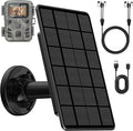 Solar Panel for Trail Camera Trail Camera Solar Panel with 5000mAh Rechargeable Lithium Battery - Output 12V/1A 6V/1.5A IP66 Water Proof Hunting Accessory Game Cameras Solar Charger