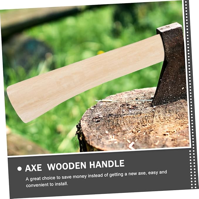 Mikikit 2sets Outdoor Axe Handle Replacement Handle for Axe Easy to Install for Camping and Outdoor Use