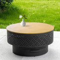 32 Wood Burning Fire Pits with Grill &amp Lid Fire Pit Table for Outside with Waterproof Cover &amp Fire Poker Outdoor Firepit with Functions for BBQTable and Bonfire