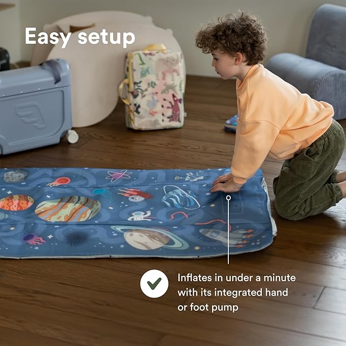 Stokke JetKids CloudSleeper Space Maze - Inflatable Kids’ Travel Bed - Includes Integrated Pump &amp Packing Cube - Best for Ages 2+