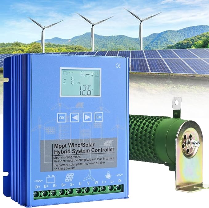 20000W Wind Solar Hybrid MPPT Charge Controller with Dump Load 10000w Wind Turbine Generator 10000W Solar Panel 12V 24V 48V Auto Regulator12V