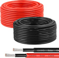 10AWG Solar Wire 6mm² 2 Pack 50FT Red &amp Black Solar Panel Cable 84 Strands Tinned Copper XLPE Insulated Outdoor Wire for PV Systems Inverter Battery RV Car Boat – Fire &amp UV Resistant