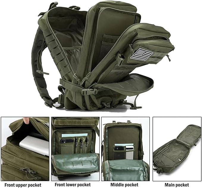 50L Man Tactical Backpacks Outdoor Traveling Bags Trekking Hunting Bag Travel Backpack Camping Equipment Back Pack(Khaki)