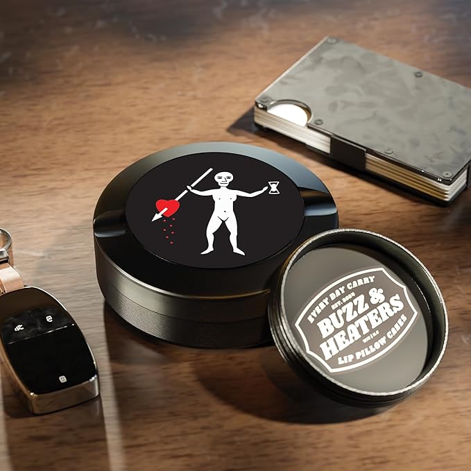 Metal Zyn Container | Holder | Can | Pouch | Pirate Flags Pirates Booty | John Quelch Heart and Spear