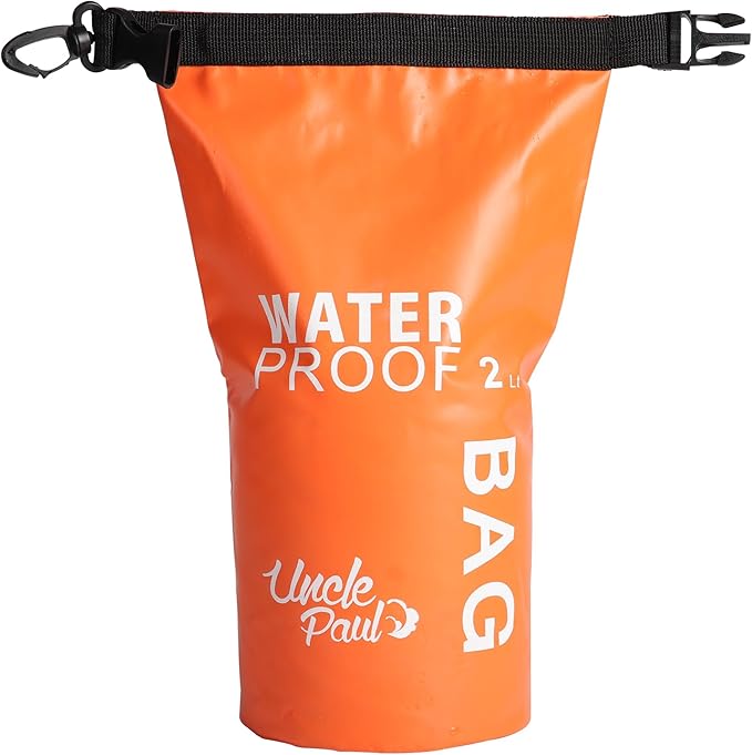 Uncle Paul Waterproof Dry Bag 2L Capacity for Boating Kayaking Fishing Swimming Camping Beach Travel