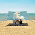 ALAZA Cute Cartoon Llama Alpaca Beach Tent Sun Shelter UPF50+ Protection Beach Shade Canopy w/ 4 Sandbags for Outdoor Camping Fishing Backyard Fun Picnic 10x9 ft