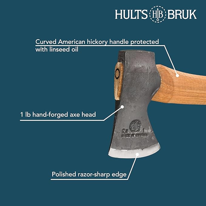Hults Bruk 840702 Almike Hatchet - 1 lb Head 16 Handle