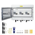 3 in 3 Out Solar Combiner BoxPV Combiner Box with 20A PV FuseDC 20A Circuit Breaker and Surge ProtectorIP65 Solar Disconnect Switch Box for Indoor Outdoor Solar Panel System (3 in 3 Out 20A 1000V)
