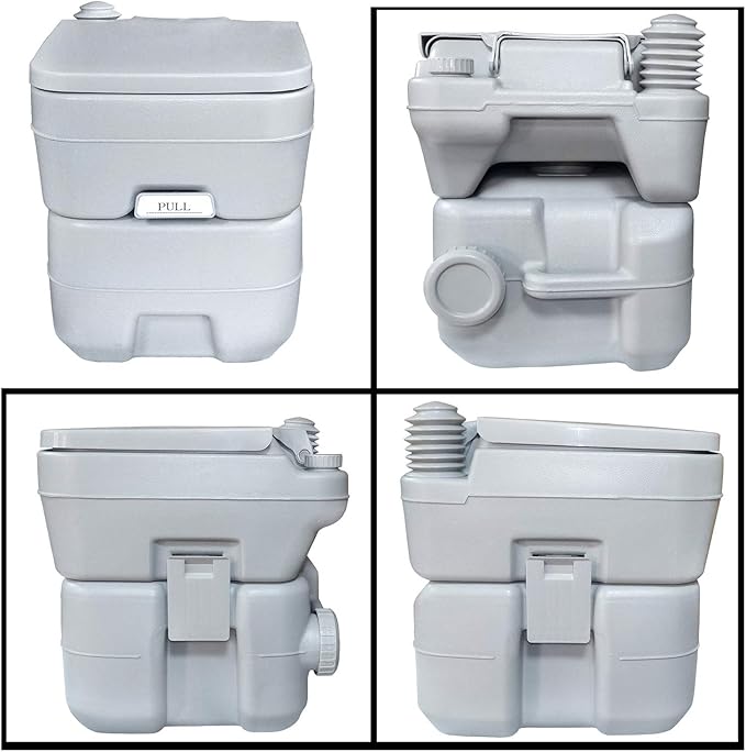 SMT- 5 Gallon 20L Portable Toilet Flush Travel Camping Commode Potty Outdoor/Indoor