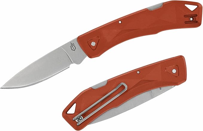 Gerber Gear LST Ultra - Lightweight EDC Knife - Survival Tactical Tool for Hiking Camping &amp Outdoor - Compact Folding Pocket Knife - Stainless Steel Blade - Made in USA - Orange