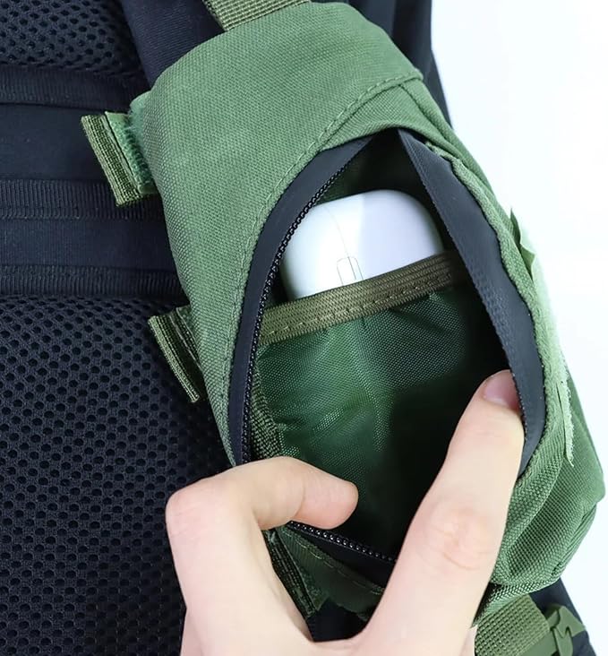 EDC Tactical Tool Storage Bag Molle Backpack Expansion Bag for Outdoor Sports Camping Hiking Hunting Accessories(Green)