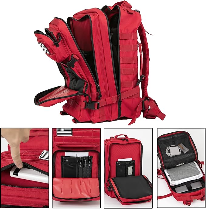 QT&ampQY 45L Military Tactical Backpacks Molle Army Assault Pack 3 Day Bug Out Bag Hiking Treeking Rucksack…