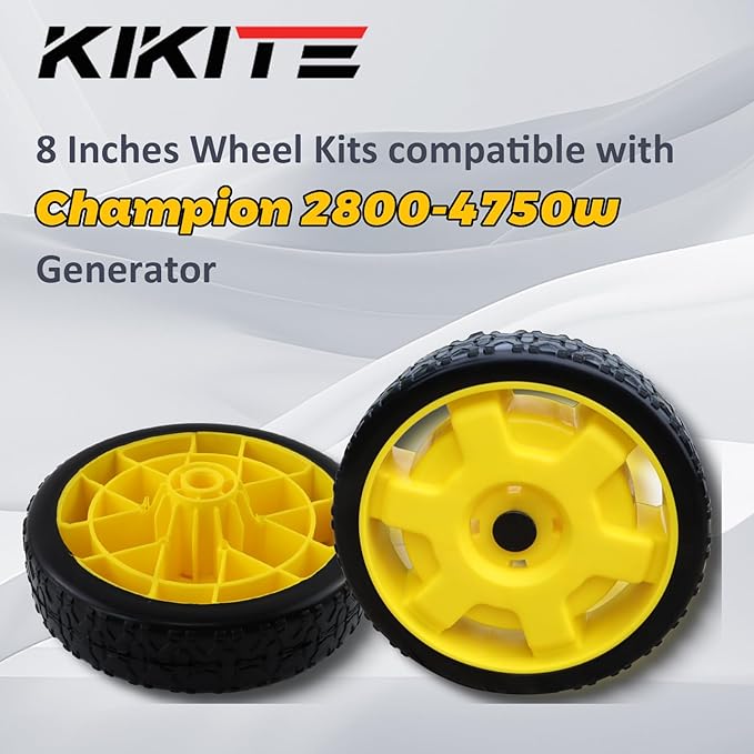 Generator Wheel Kit Compatible with Champion 2800-4750w with Folding Handle and Never-Flat Tires Generator Replacement Parts 40065