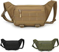 Tactical Fanny Pack Nylon Waist Bag Large Capacity Waterproof Molle Chest Rig Crossbody Shoulder Bag for Hiking Cycling