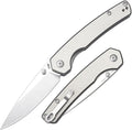 CJRB Kain Pocket Knife 2.95'' AR-RPM9 Steel Blade Aluminum Handle Small EDC Knife with Pocket Clip for Camping Hiking Survival Designed by Sanford Owen(J1956)