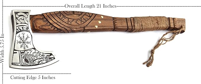 Damascus Camping Hatchet Axe - Your Reliable Companion for Outdoor Adventures and Survival Situations-Outdoor Survival Axe